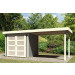  Karibu | Tuinhuis Mühlendorf 2 met Overkapping 2,8 | Terragrijs 211453-01